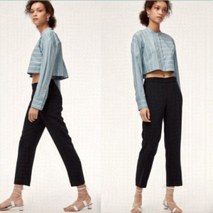 Aritzia Wilfred Darontal Cropped Crepe Dress Pant Trousers in Black - Sz 2